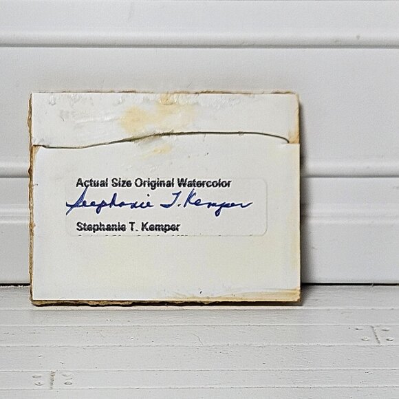 Original Watercolor by Stephanie T. Kemper Dollhouse Miniature 1:12 Scale - Picture 3 of 5